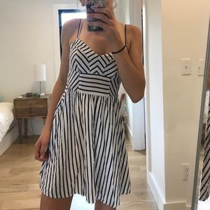 striped mini dress